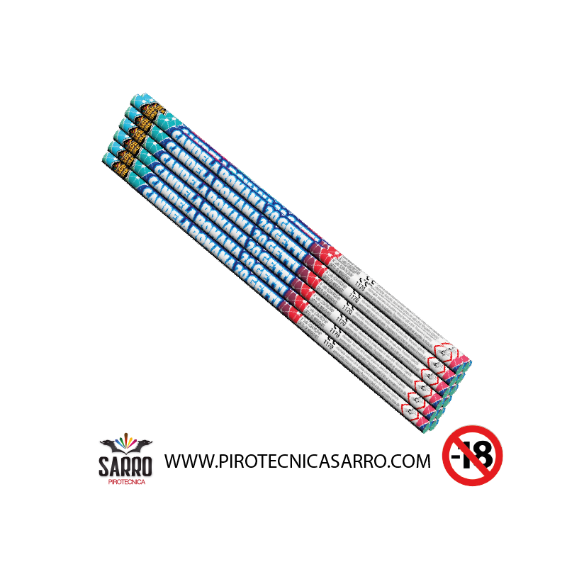 CANDELA ROMANA 20 GETTI 12 pezzi magic fire