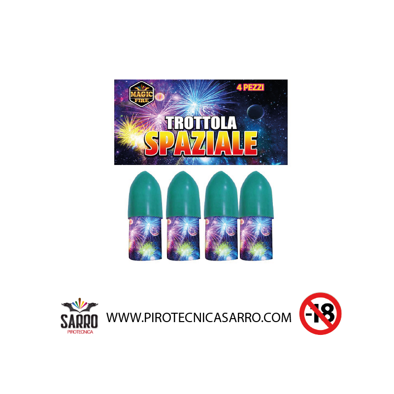 TROTTOLA SPAZIALE 4 pezzi magic fire