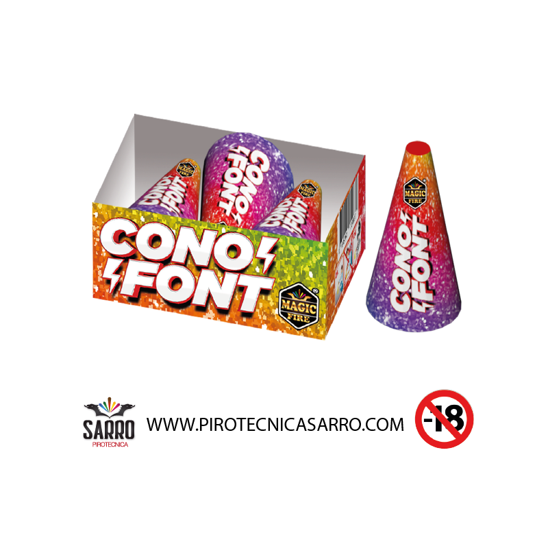 cono font 3 pezzi magic fire