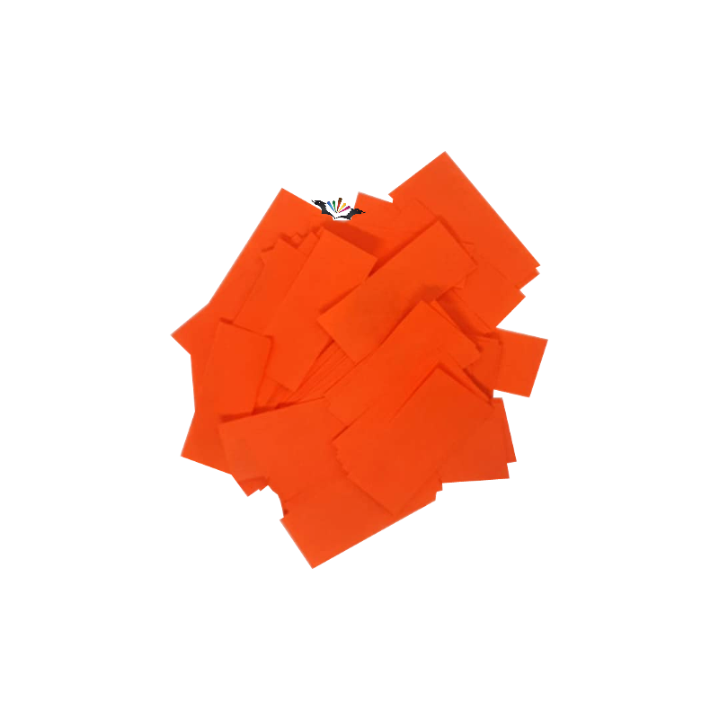 CORIANDOLI ARANCIONE RETTANGOLARI DA 5 KG.